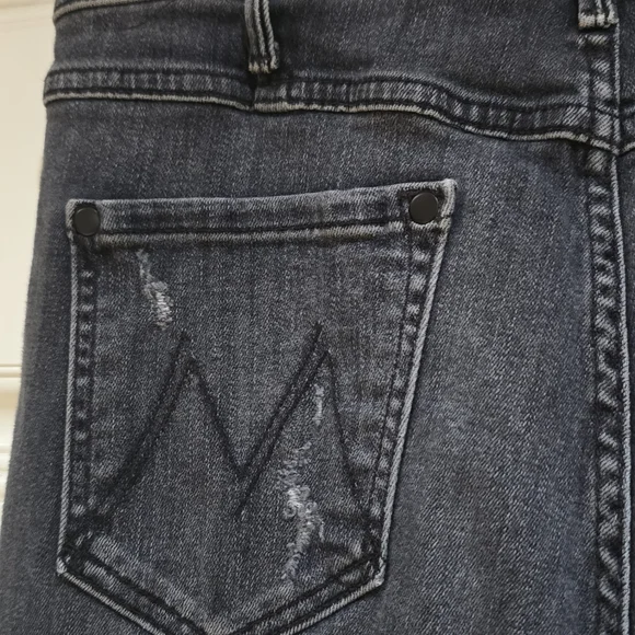 Mother Black Cropped Jeans - Picture 7 of 15